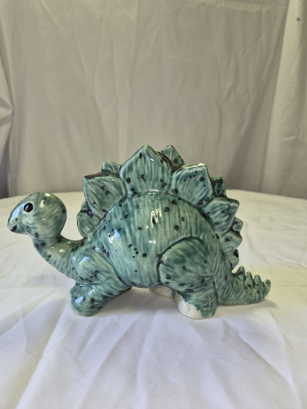 Ceramic Green Speckled Dino Planter
